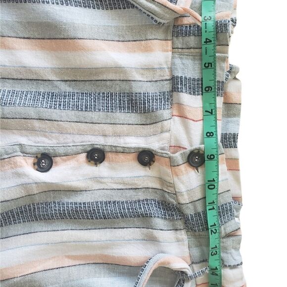 Dear Grace Ivory and Pink High Waisted Tie Boho Shorts - Picture 4 of 6